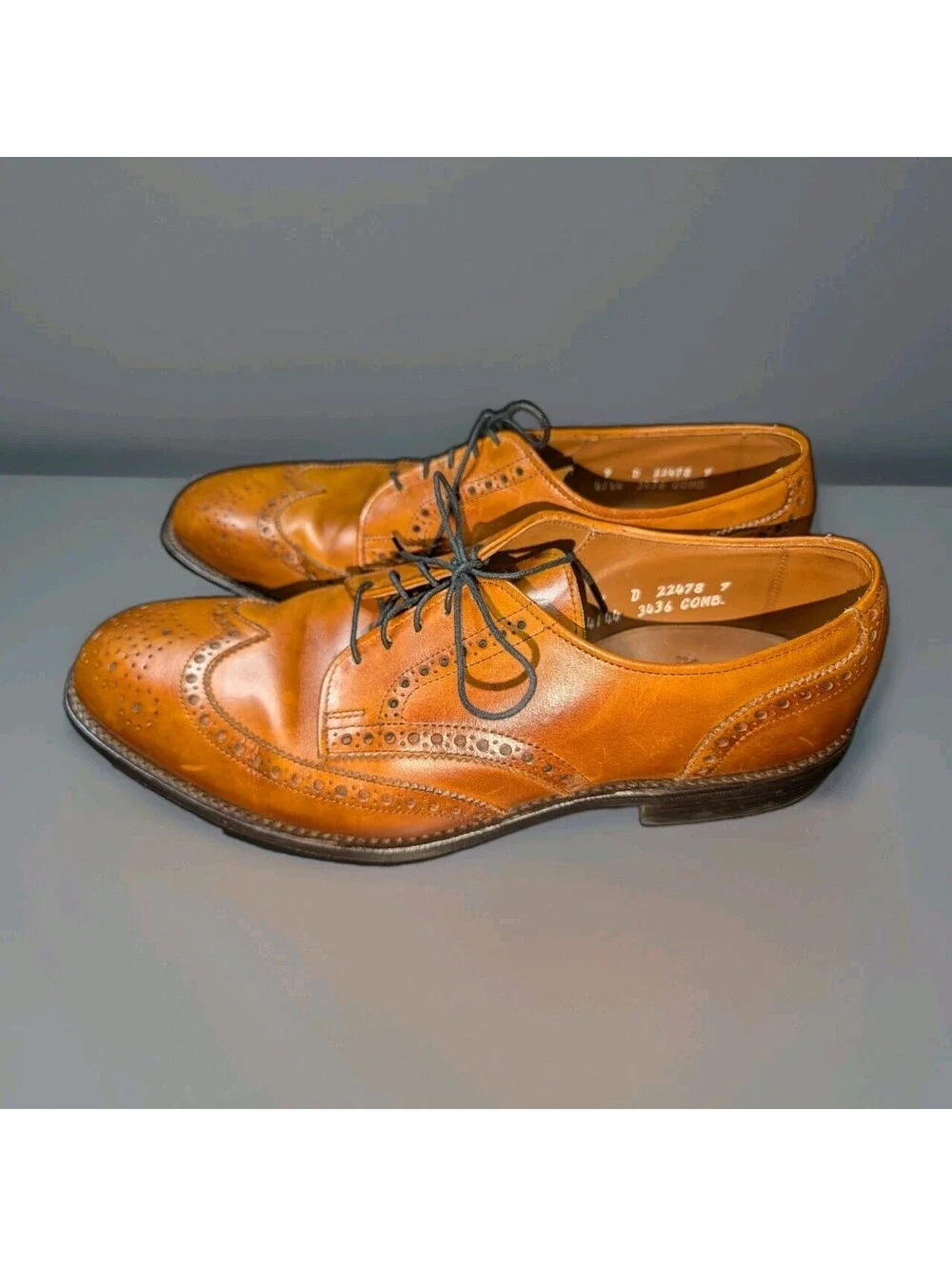 Allen Edmonds Ashland Dress Shoes Wingtip Brown Size 9 Leather